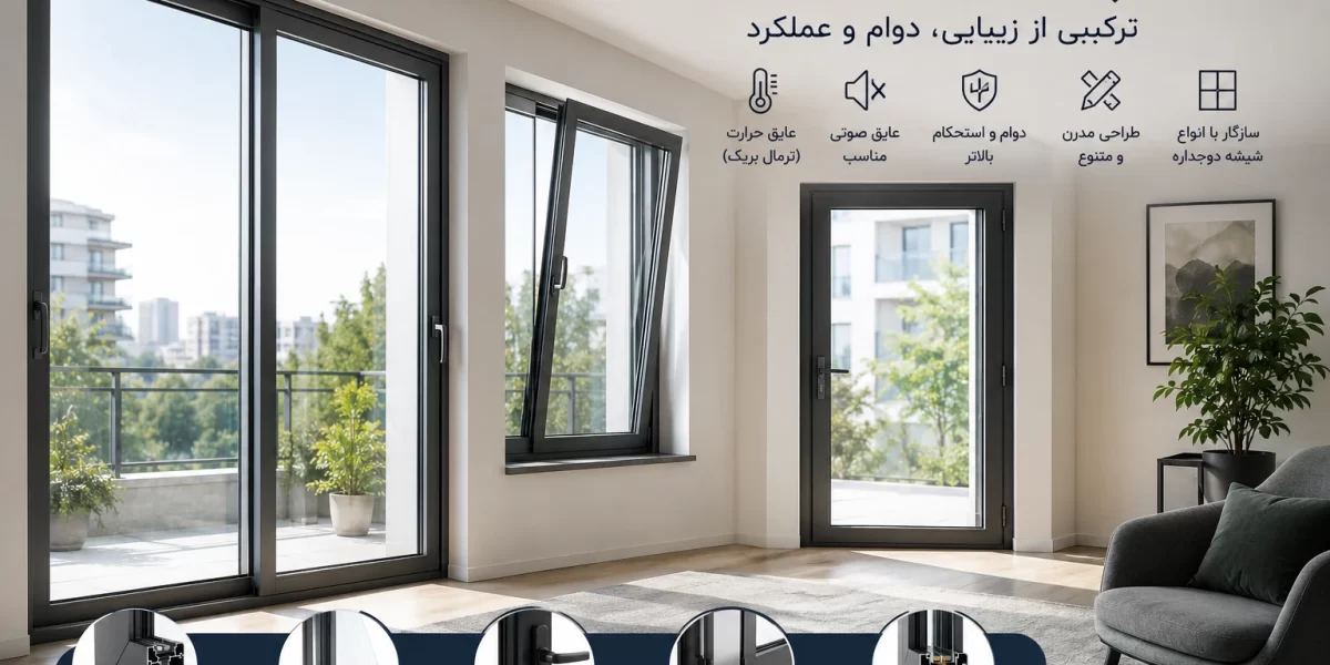 درب و پنجره آلومینیومی چیست؟ بررسی انواع، مزایا و نکات مهم انتخاب