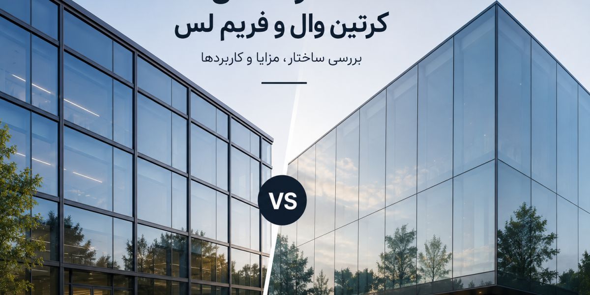 تفاوت نمای کرتین وال و فریم لس چیست؟ کدام یک برای ساختمان مناسب‌تر است؟
