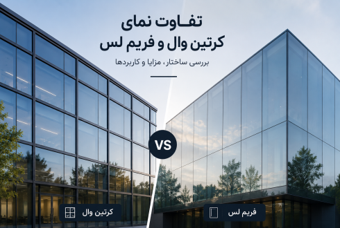 تفاوت نمای کرتین وال و فریم لس چیست؟ کدام یک برای ساختمان مناسب‌تر است؟